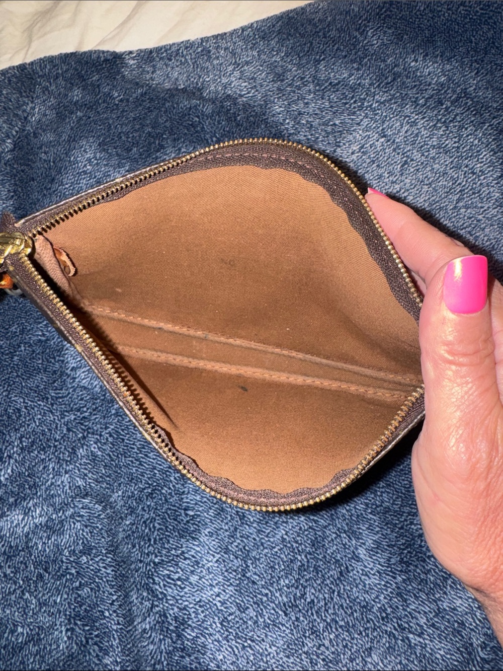 Louis Vuitton Monogram Canvas Wristlet — Brown with Gold Monogram - Picture 3 of 4